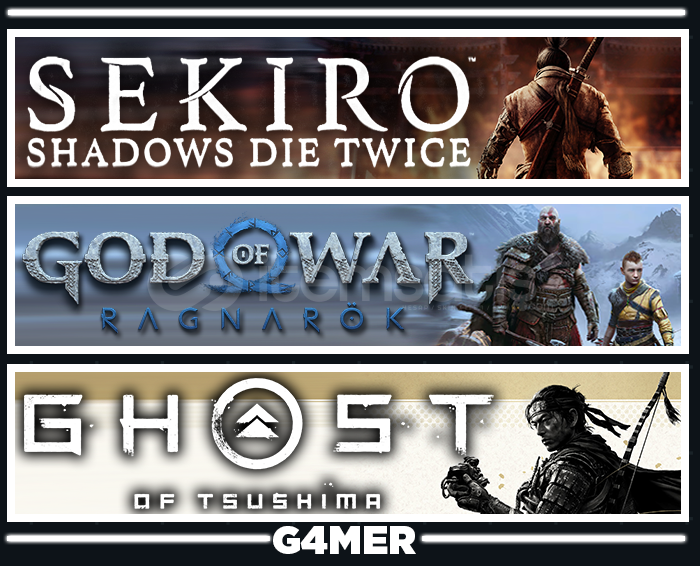 GOW Ragnarök + Sekiro + Ghost of Tsushima GOW Ragnarök + Sekiro + Ghost of Tsushima