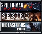 Spider Man Miles + Sekiro + The Last of Us 2 Spider Man Miles + Sekiro + The Last of Us 2