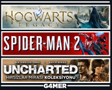 Spider-Man 2 + Hogwarts Legacy + UNCHARTED