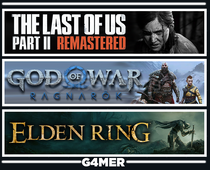 GOW Ragnarök + The Last of Us 2 + Elden Ring GOW Ragnarök + The Last of Us 2 + Elden Ring