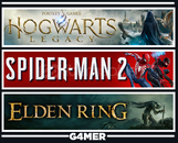 Spider-Man 2 + Hogwarts Legacy + Elden Ring