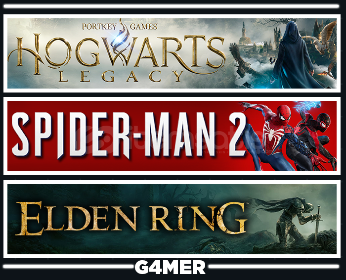 Spider-Man 2 + Hogwarts Legacy + Elden Ring Spider-Man 2 + Hogwarts Legacy + Elden Ring