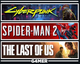 Spider-Man 2 + Cyberpunk + The Last of Us 1