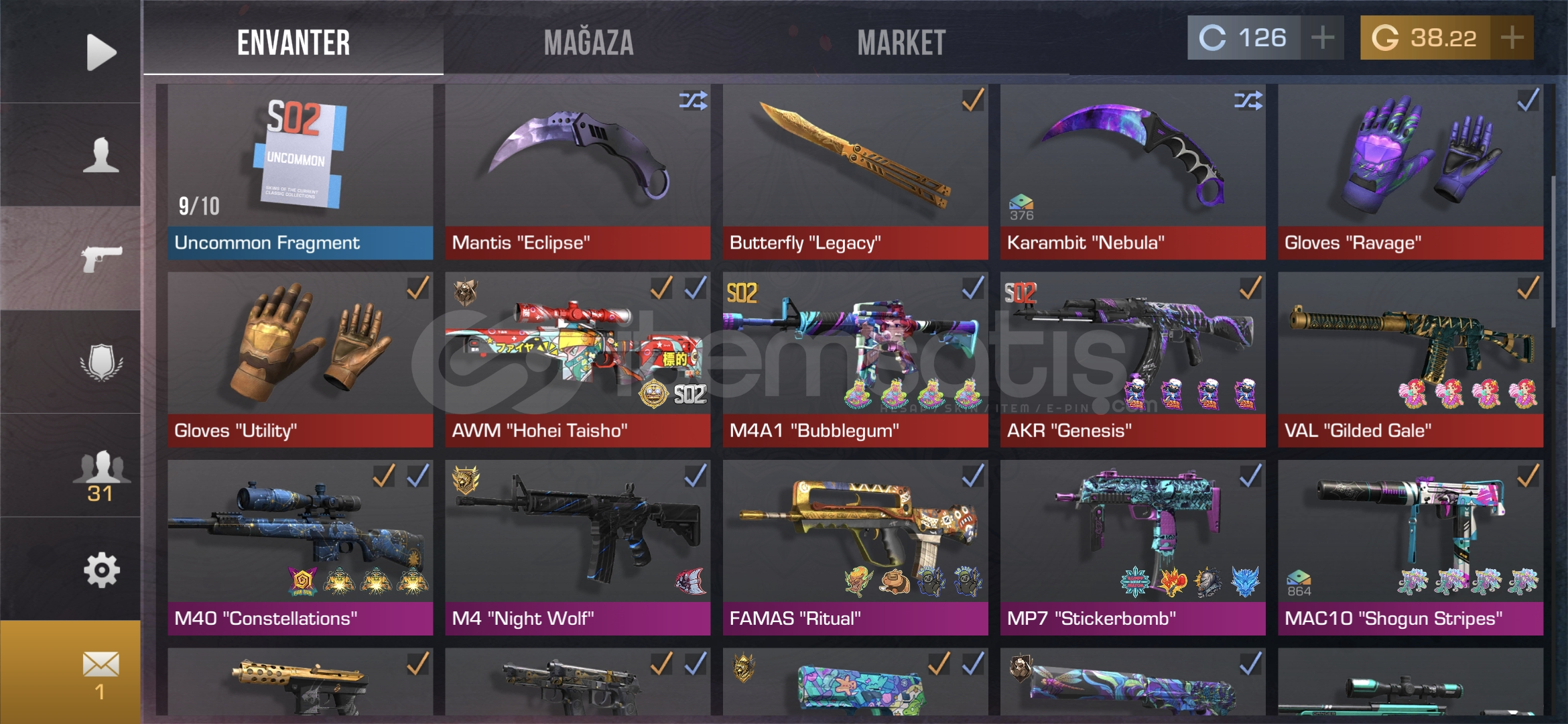 Standoff2 fıstık gibi hesap(ACİL SATILIKTIR)