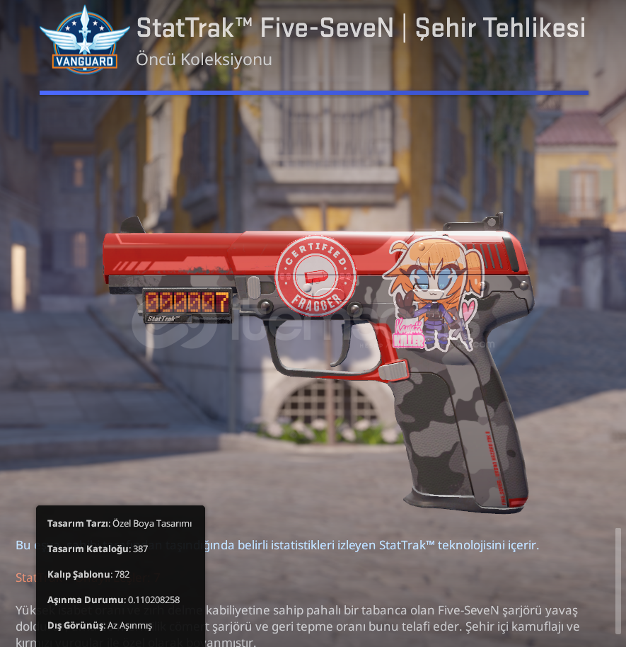 StatTrak Five-SeveN | Urban Hazard MW 0.11 StatTrak Five-SeveN | Urban Hazard MW 0.11
