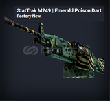 StatTrak M249 Emerald Poison Dart Factory New