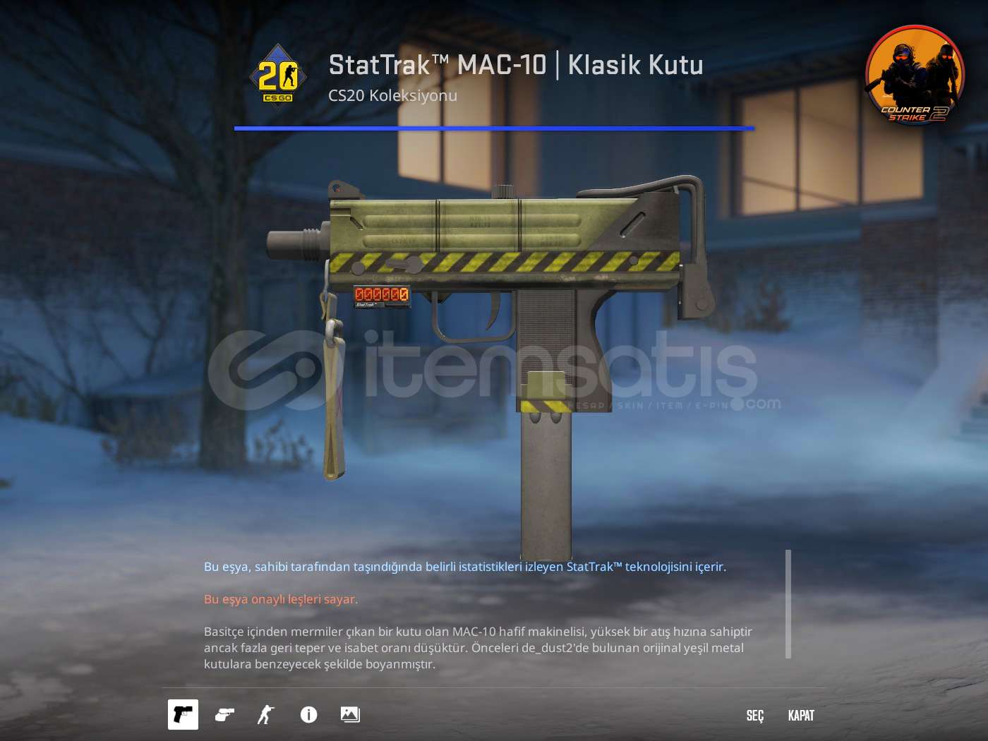 ⚡StatTrak™ MAC-10 | Klasik Kutu ⚡StatTrak™ MAC-10 | Klasik Kutu