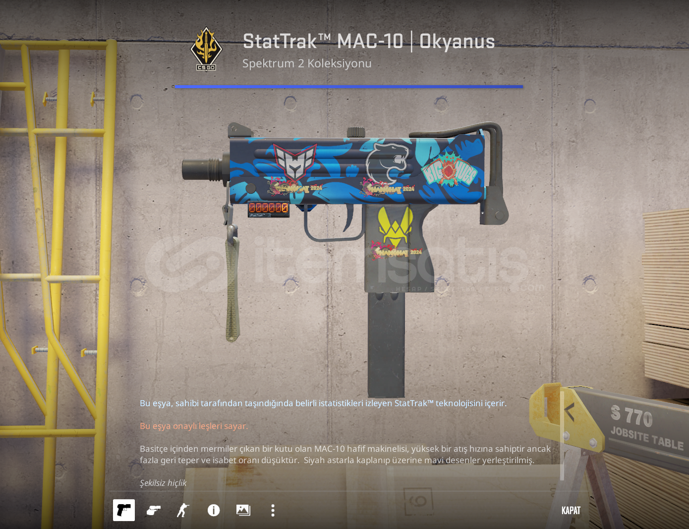StatTrak™ MAC-10 | Oceanic (Factory New) StatTrak™ MAC-10 | Oceanic (Factory New)