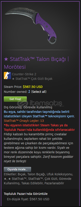 ★ StatTrak™ Talon Knife | Ultraviolet