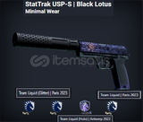 StatTrak USP-S Black Lotus Minimal Wear