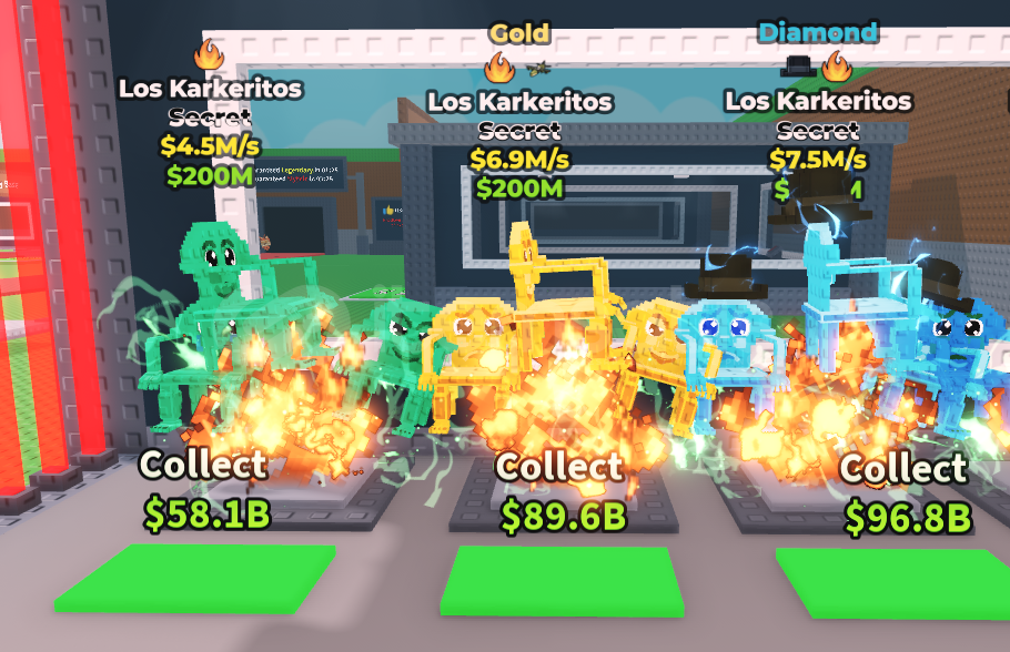 Steal a Brainrot 3 adet Los Karkeritos Steal a Brainrot 3 adet Los Karkeritos