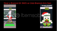 Steal a Brainrot 6X 3M/S ve Üstü Brainrot Alım 