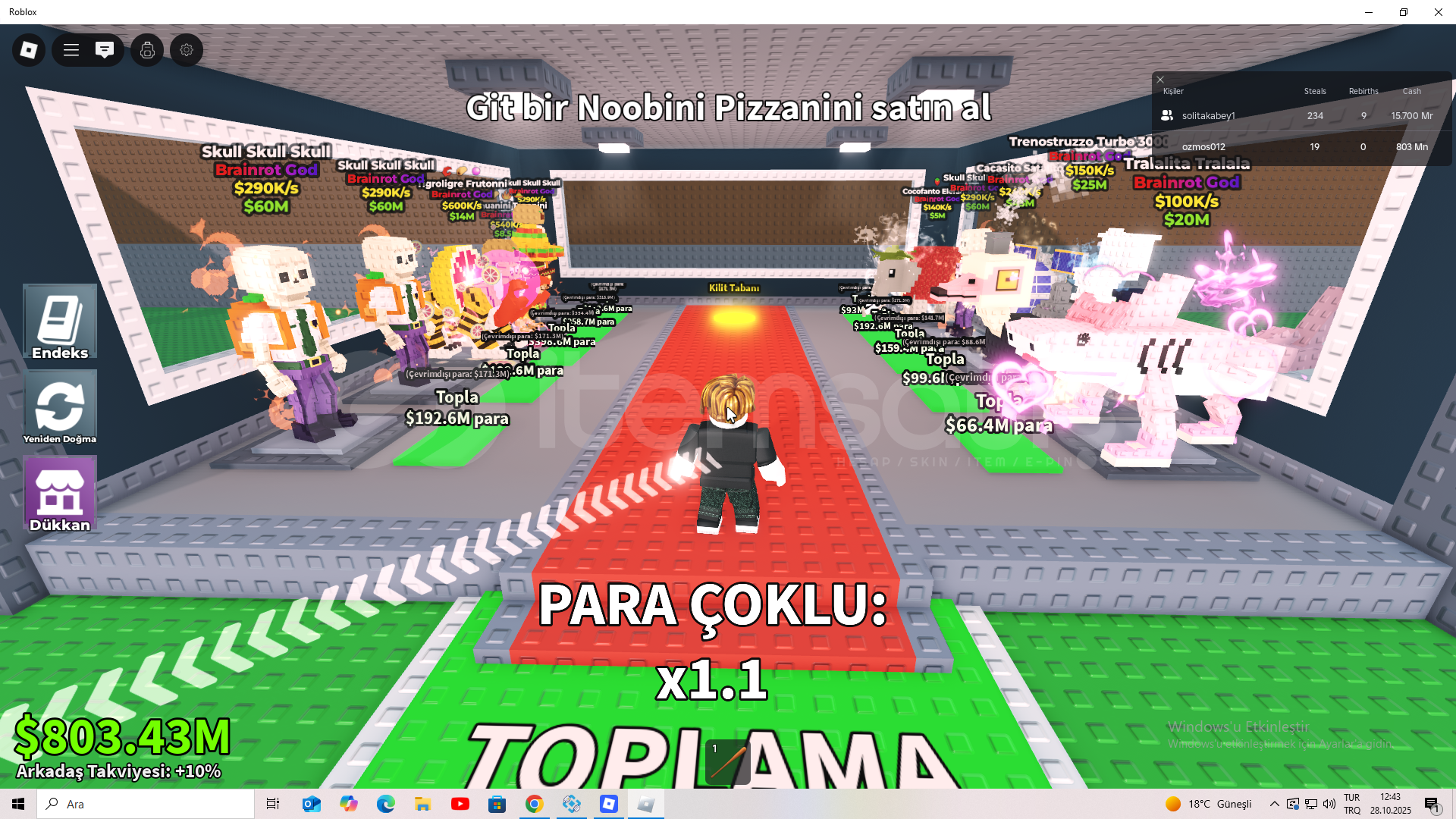 STEAL A BRAİNROT birsürü brainrotgod bulunur  STEAL A BRAİNROT birsürü brainrotgod bulunur