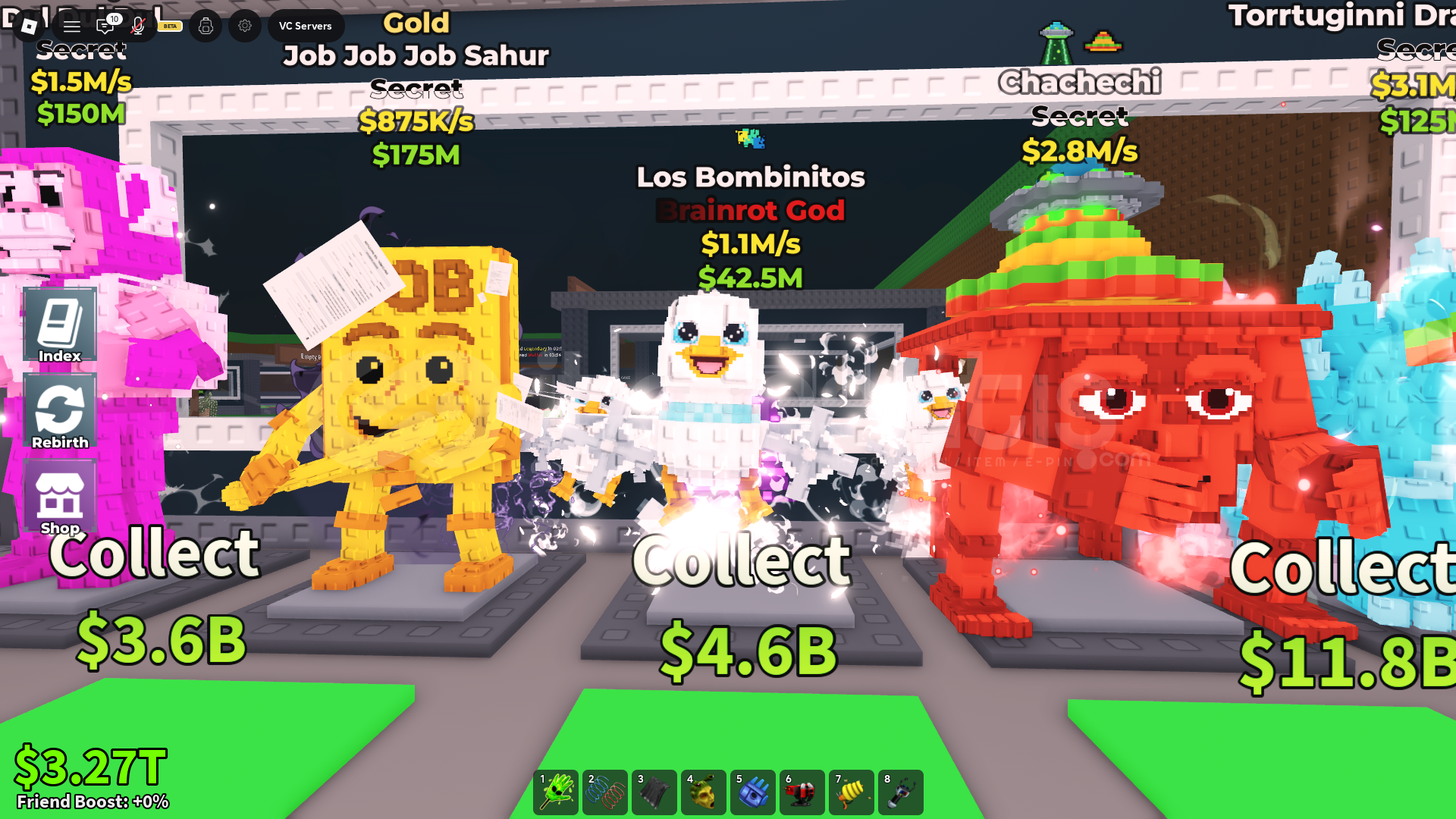 STEAL A BRAINROT LOS BOMBINITOS $1.1M/s STEAL A BRAINROT LOS BOMBINITOS $1.1M/s