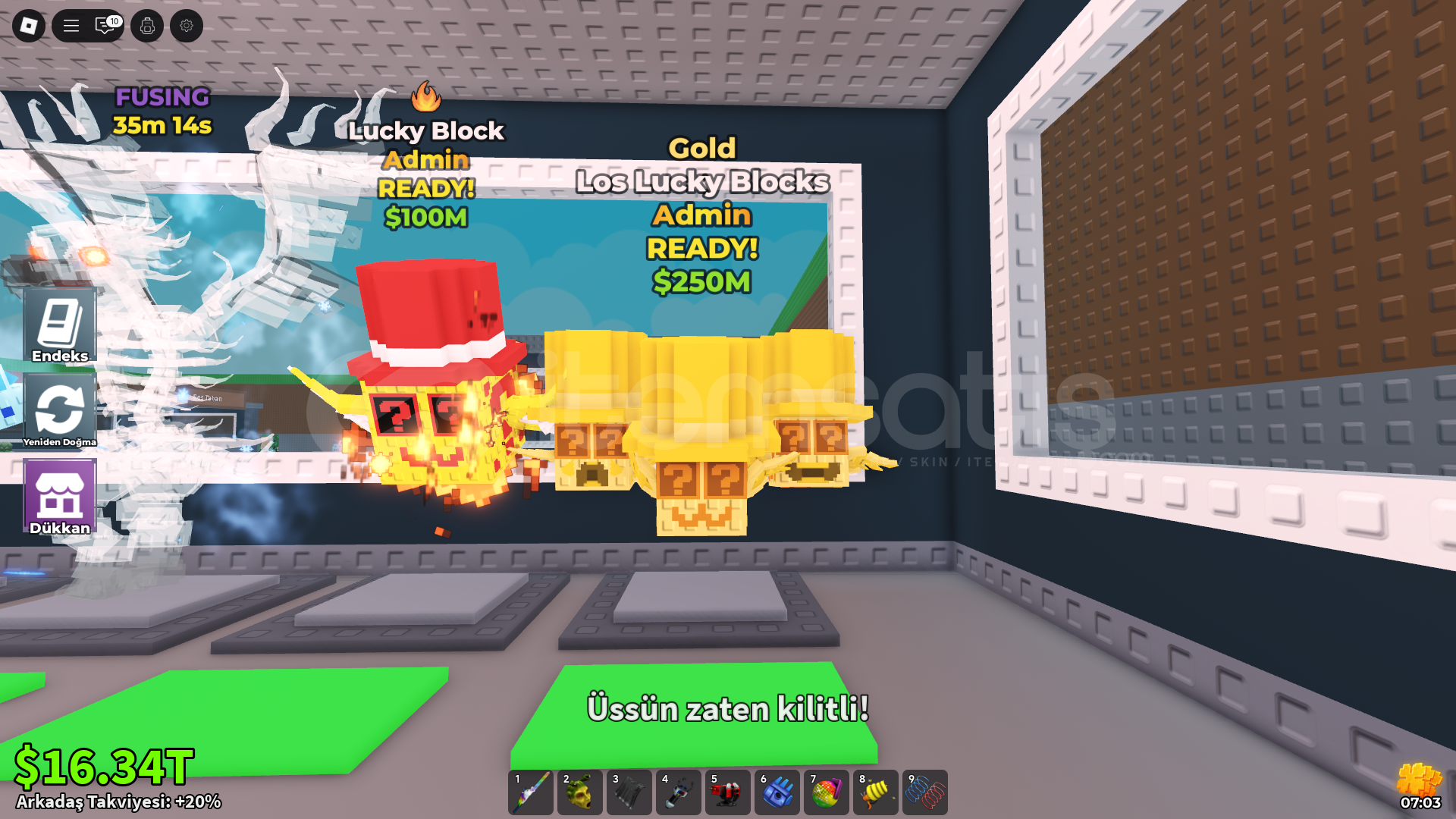 STEAL A BRAİNROT LOS LUCKY BLOCK GOLD  STEAL A BRAİNROT LOS LUCKY BLOCK GOLD