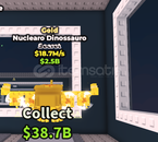 Steal a brainrot nuclearo Dinossauro gold 18.7m