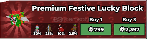 Steal a Brainrot Premium Festive Lucky Block x1