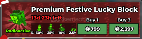 Steal a Brainrot Premium Festive Lucky Block x1