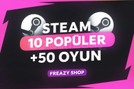 ⭐STEAM 10 POPÜLER + 50 OYUNLU HESAP