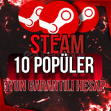 Steam 10 popüler oyun garantili hesap