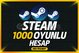 STEAM 1000 OYUNLU HESAP ⭐ - İNDİRİM