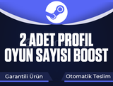 Steam +2 Adet Profil Oyun Sayısı Boost Key