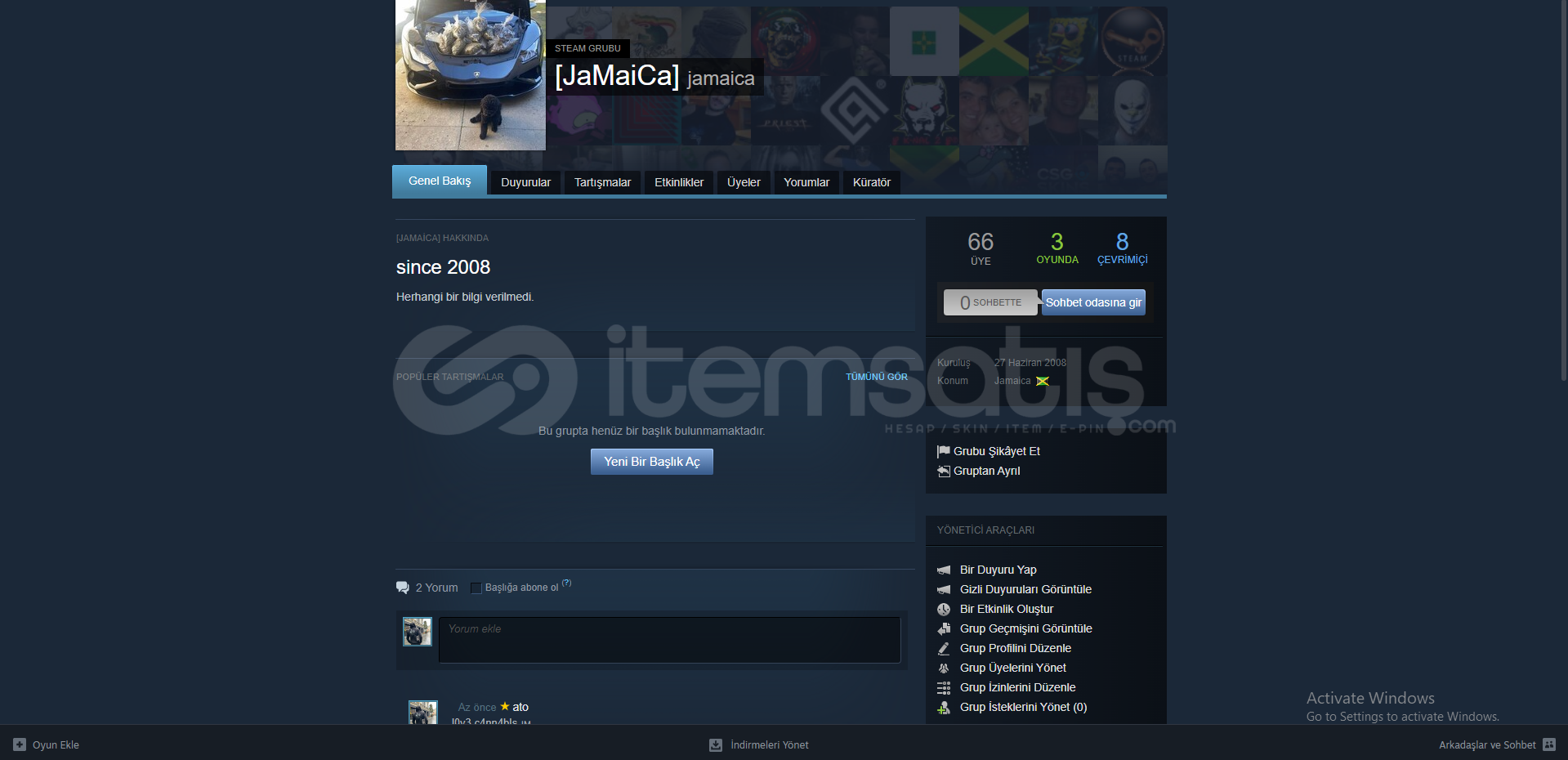 STEAM 2008 TARİHLİ GRUP STEAM OG GROUP  STEAM 2008 TARİHLİ GRUP STEAM OG GROUP
