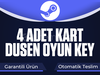 Steam 4 Adet Kart Düşen Oyun Key [Garanti] 