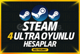 ⭐ STEAM 4 OYUN GARANTİLİ VIP HESAP - İNDİRİM ⭐