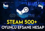 ⭐️ STEAM 500+ OYUNLU EFSANE HESAP