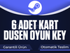 Steam 6 Adet Kart Düşen Oyun Key [Garanti] 