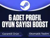 Steam +6 Adet Profil Oyun Sayısı Boost Key