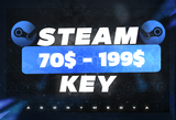 ⭐️ Steam 70$ - 199$ Random Key