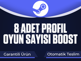 Steam +8 Adet Profil Oyun Sayısı Boost Key