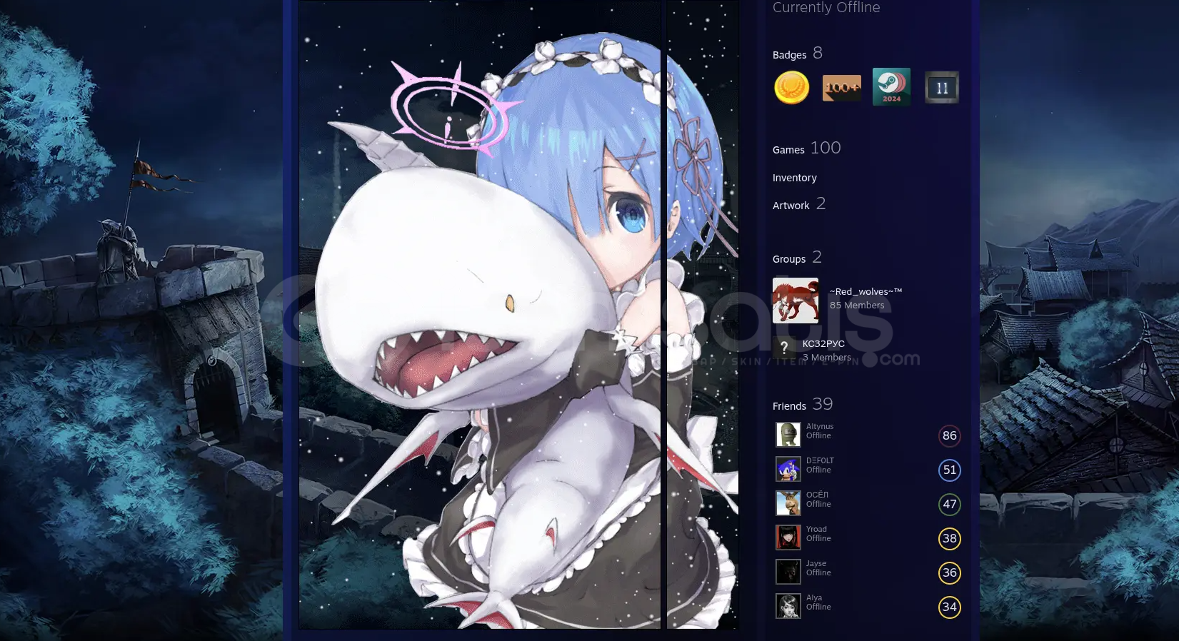 Steam Artwork Rem and Shark Steam Artwork Rem and Shark
