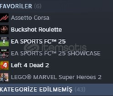 STEAM DOLU HESAP KİŞİSEL HESAP!!