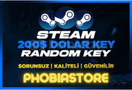 STEAM EN AZ 8000TL GARANTİLİ RANDOM KEY [200$DP]
