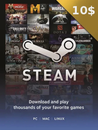 Steam giftcard 10$