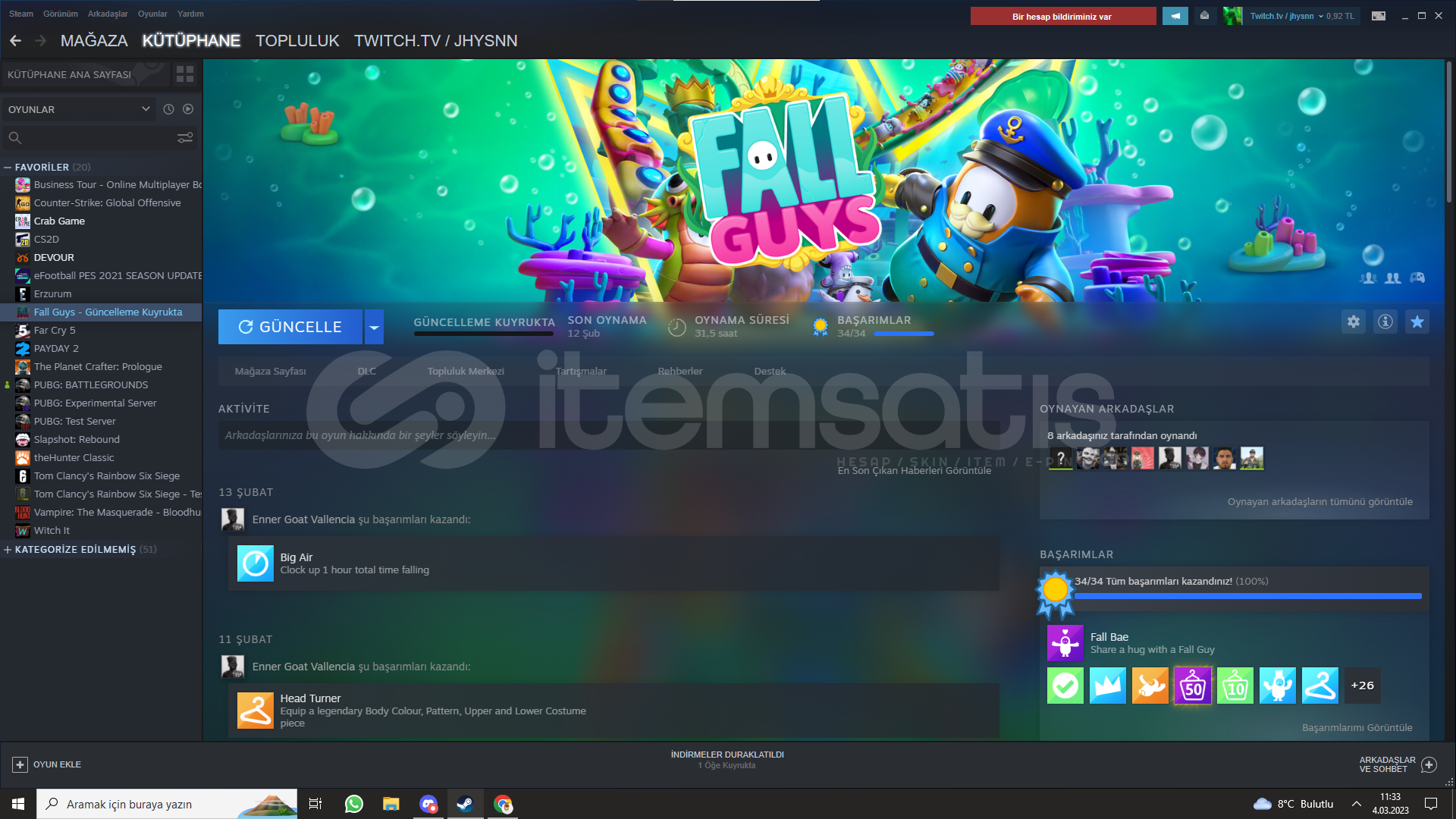 STEAM 11 LVL HESAP (HESAP UYARISI VARDIR) STEAM 11 LVL HESAP (HESAP UYARISI VARDIR)