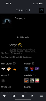 STEAM HESABI 34 LEVEL 6.5K Lık BIÇAK VAR