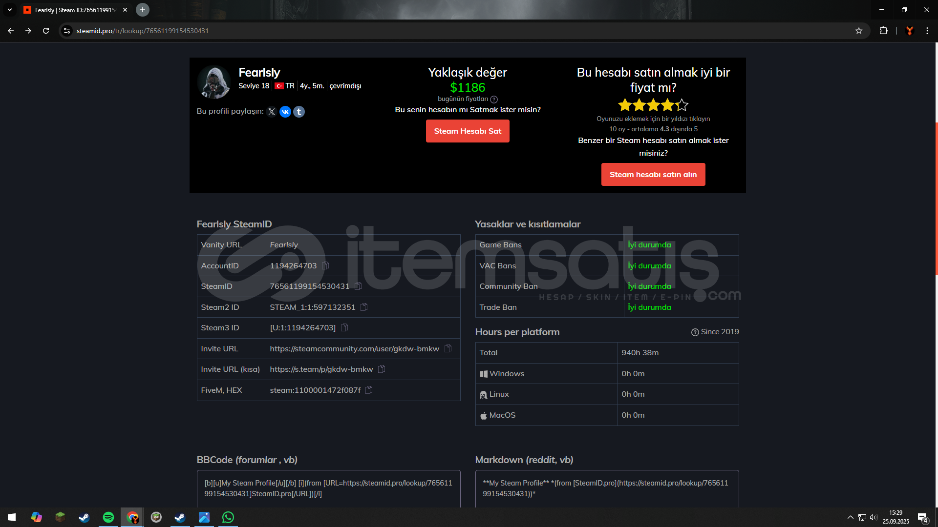 Acil Satılık Dolu Steam Hesabım  Acil Satılık Dolu Steam Hesabım