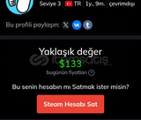 Steam mail değişen hesap 133$ 