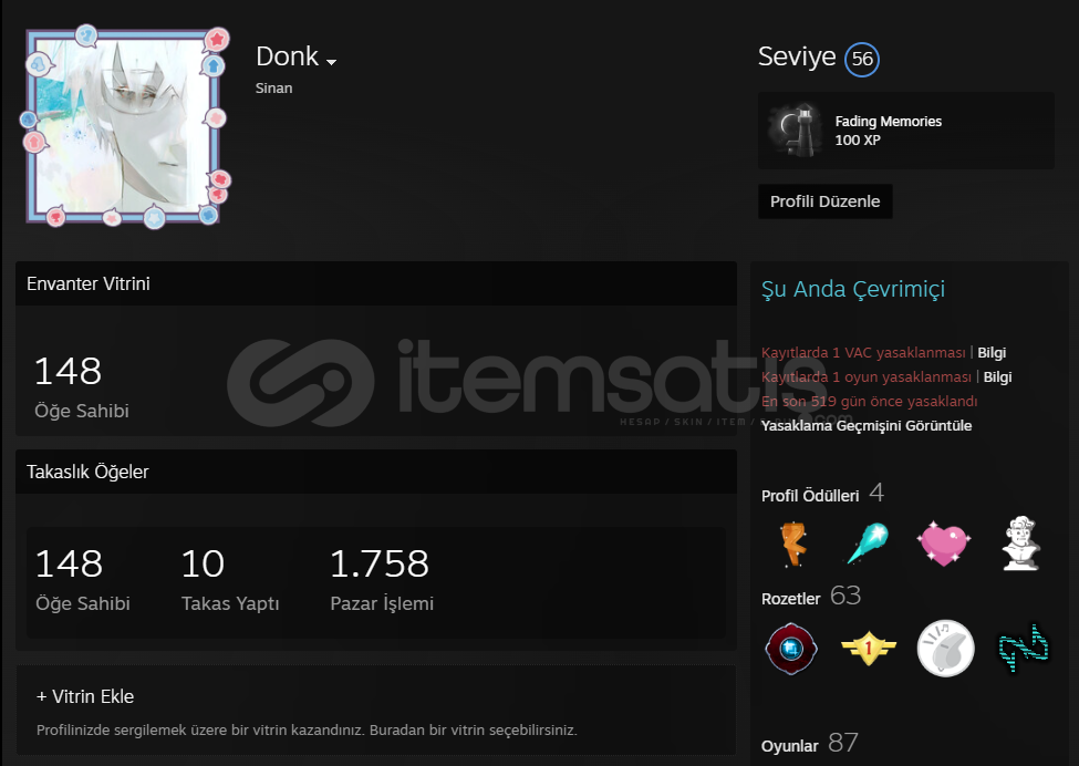 STEAM HESAP SATILIKTIR ÖLÜ FİYATA!! ACİL STEAM HESAP SATILIKTIR ÖLÜ FİYATA!! ACİL