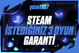 ✅️Steam istediğin 3 oyun✅️