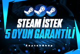 ⭐ STEAM İSTEDİĞİN 5 OYUN ⭐ GARANTİ SINIRSIZ