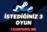 steam istediğiniz 3 oyun