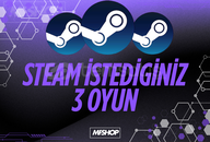 |DEV İNDİRİM| Steam – İstediğiniz 3 Oyun