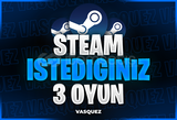 ⭐STEAM İSTEDİĞİNİZ 3 OYUN ⭐