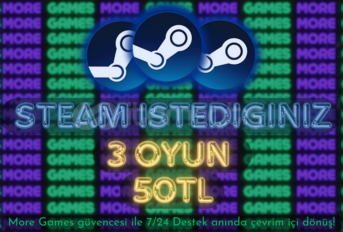 ✅ STEAM İSTEDİĞİNİZ 3 OYUN + GARANTİ ✅ ✅ STEAM İSTEDİĞİNİZ 3 OYUN + GARANTİ ✅
