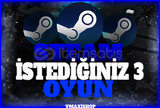 ⚡STEAM İSTEDİĞİNİZ 3 OYUN + GARANTİ⚡